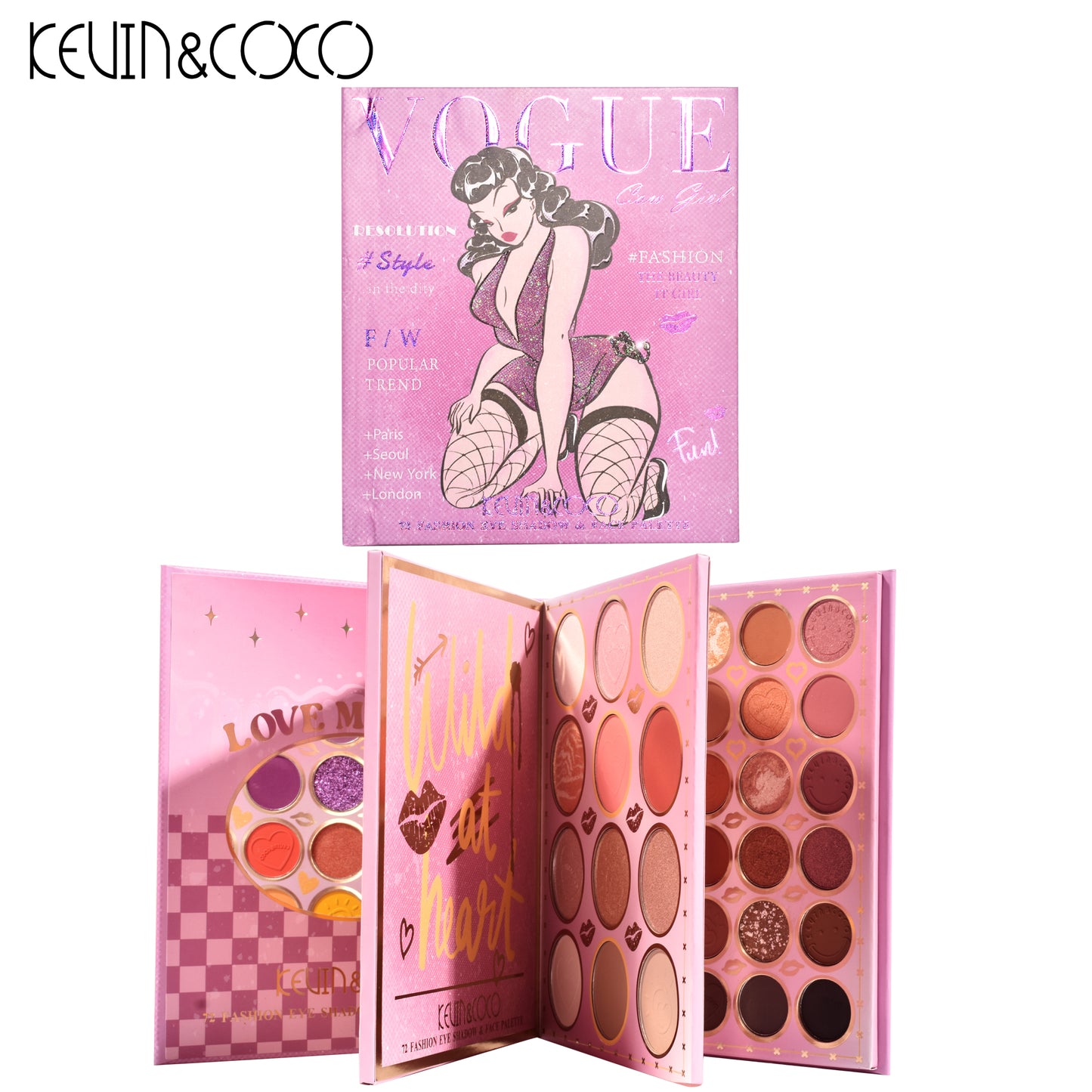 KEVIN & COCO - 72 Colors Lilac Hot Girl Explosion Eyeshadow PALETTE