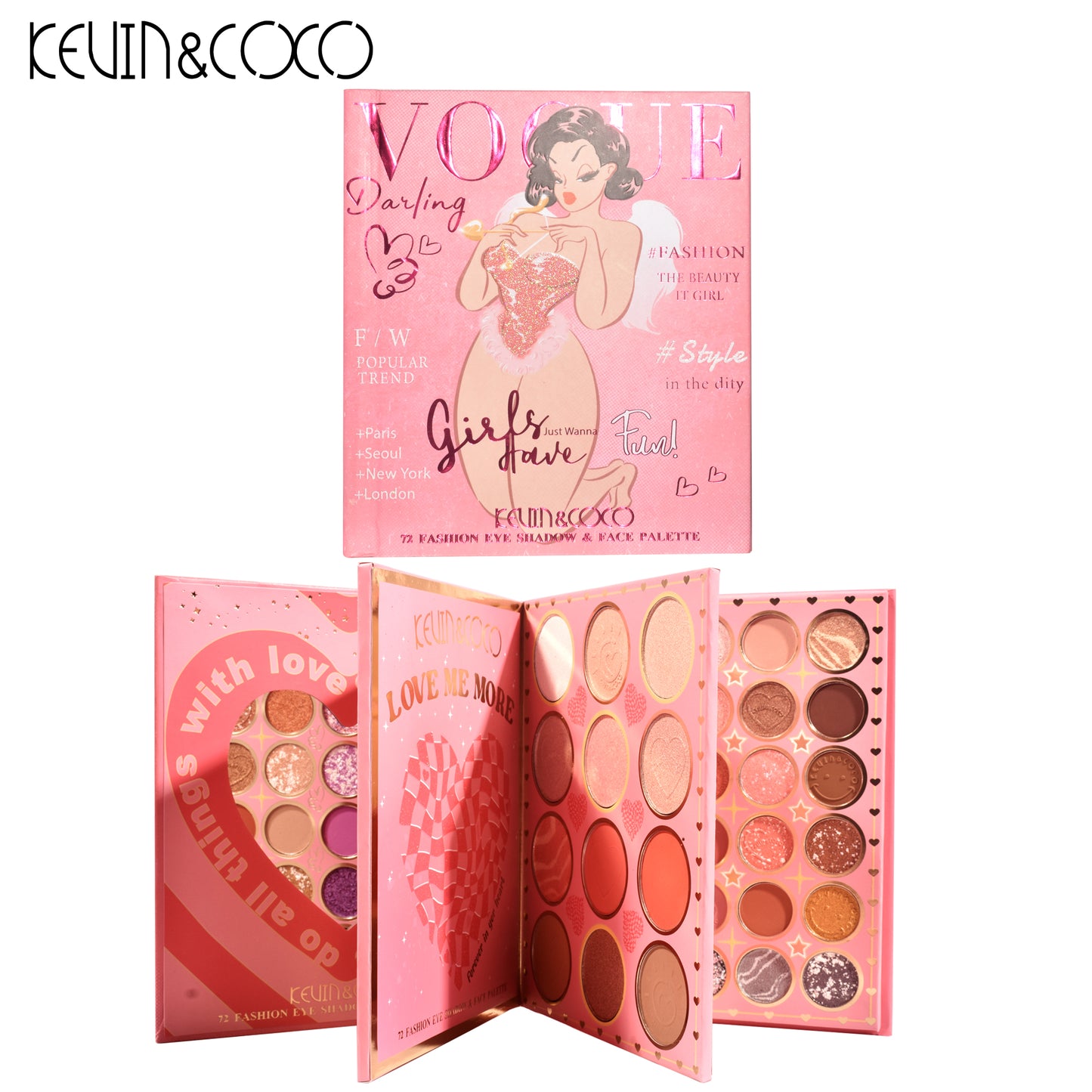 KEVIN & COCO - 72 Colors Angel Hot Girl Burst Eyeshadow PALETTE