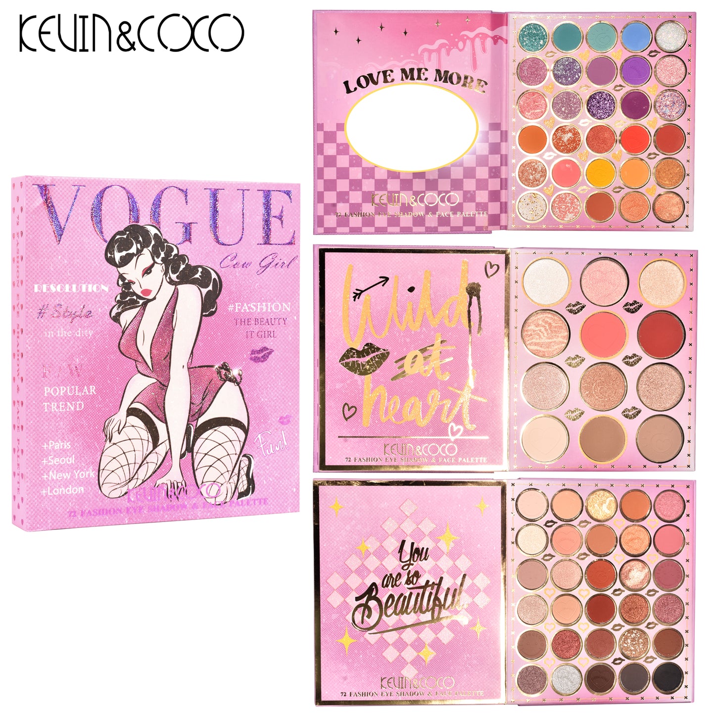 KEVIN & COCO - 72 Colors Lilac Hot Girl Explosion Eyeshadow PALETTE