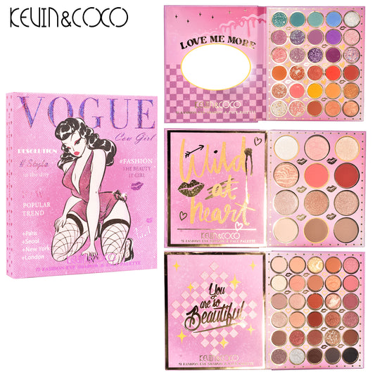 KEVIN & COCO - 72 Colors Lilac Hot Girl Explosion Eyeshadow PALETTE