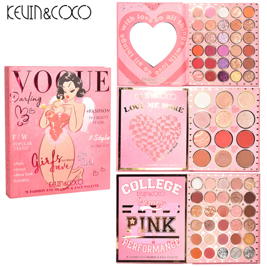 KEVIN & COCO - 72 Colors Angel Hot Girl Burst Eyeshadow PALETTE
