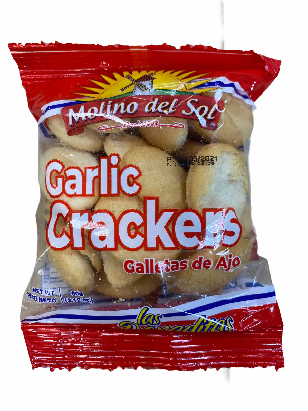 Galletas de Ajo, Molinos del Sol 60g