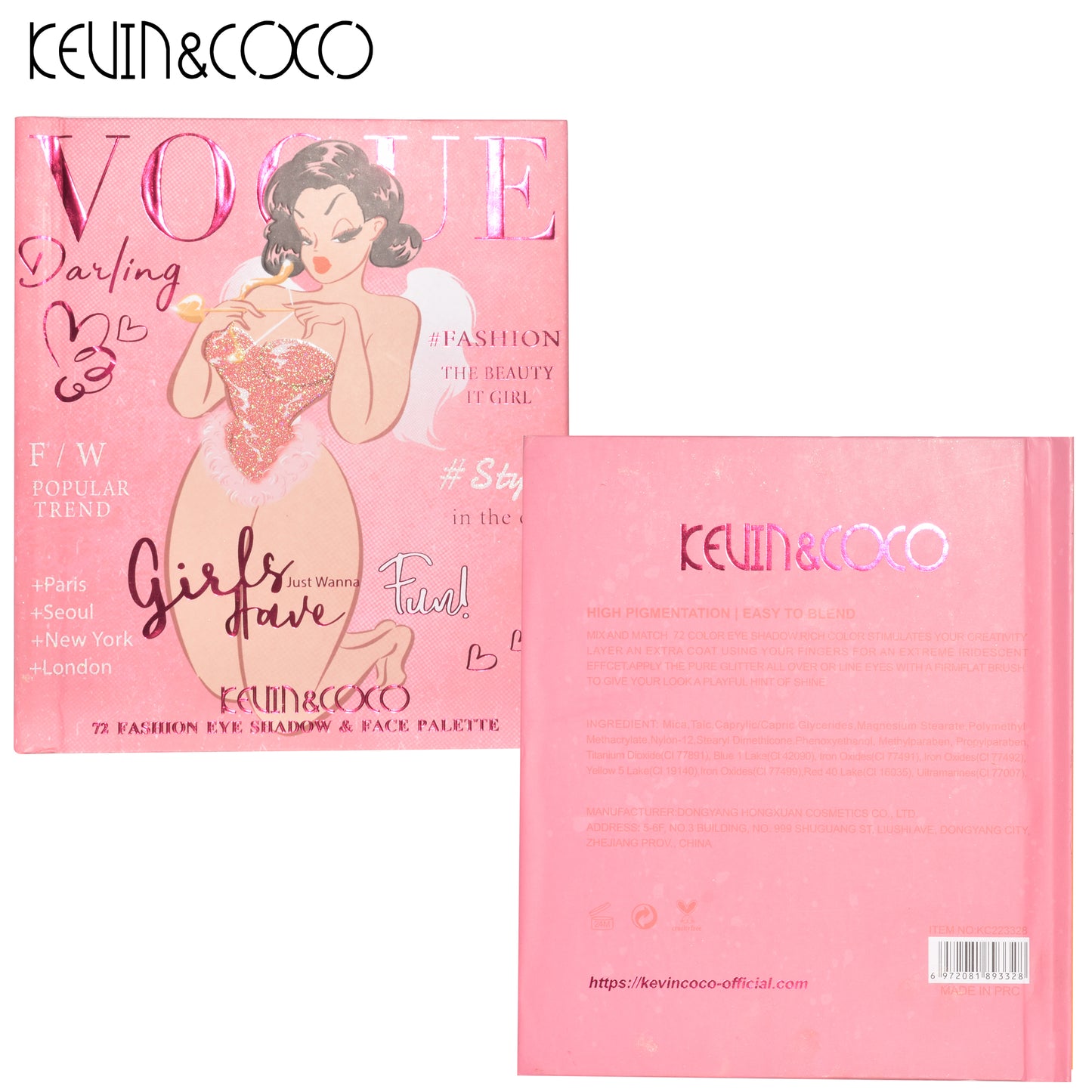 KEVIN & COCO - 72 Colors Angel Hot Girl Burst Eyeshadow PALETTE