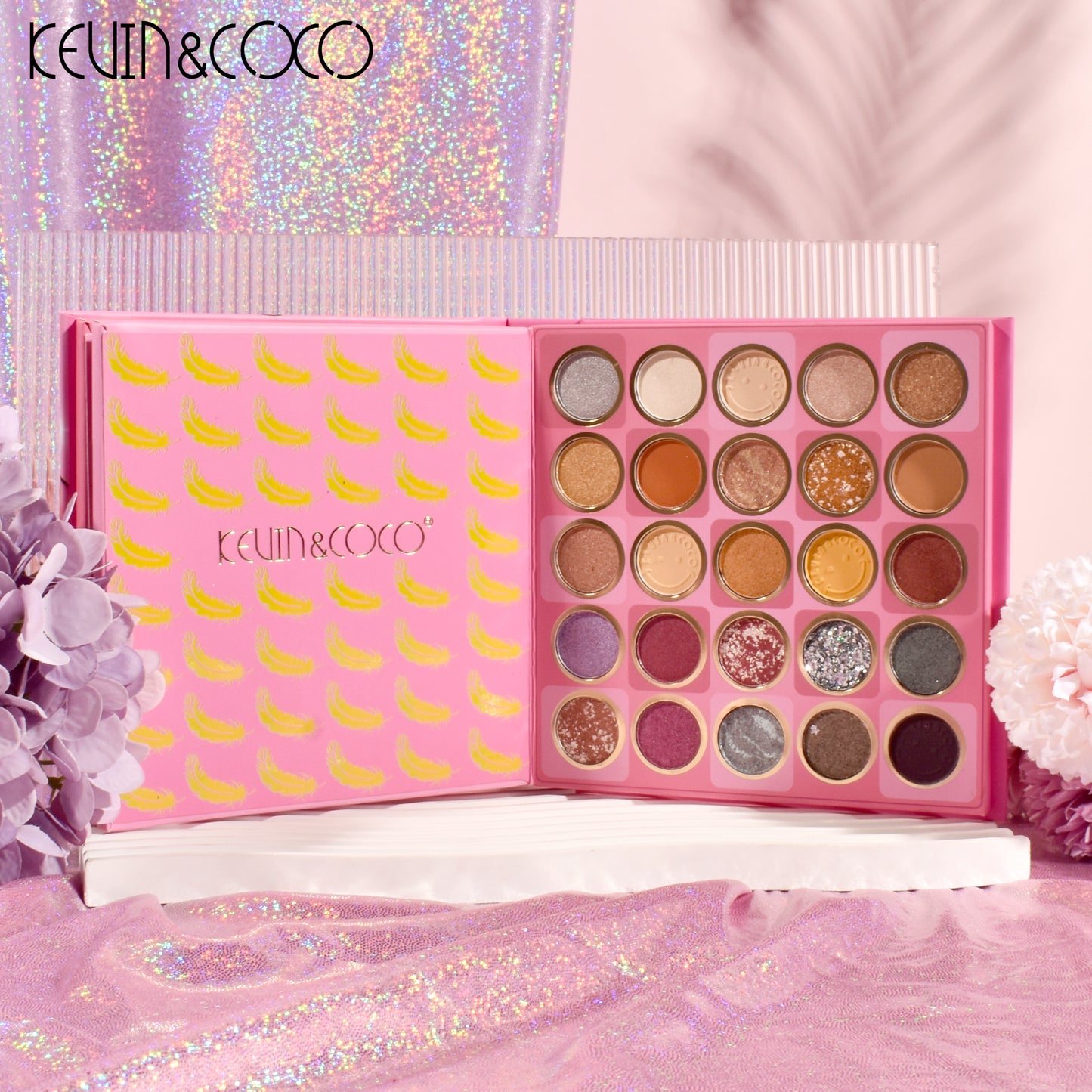 KEVIN & COCO - 59 Colors Pink Gauze Skirt Eyeshadow Paperback Palette