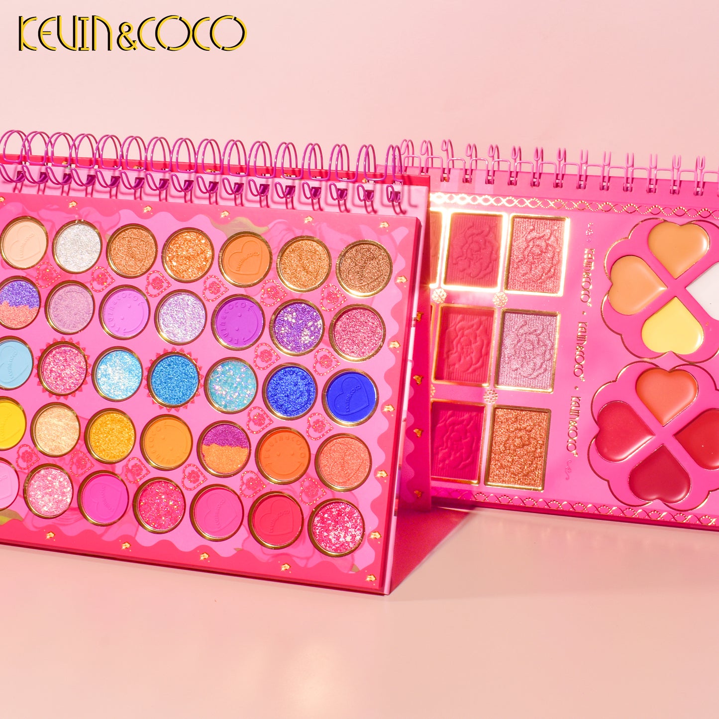 KEVIN & COCO - 52 Colors Coil Princess Rose Eyeshadow Palette