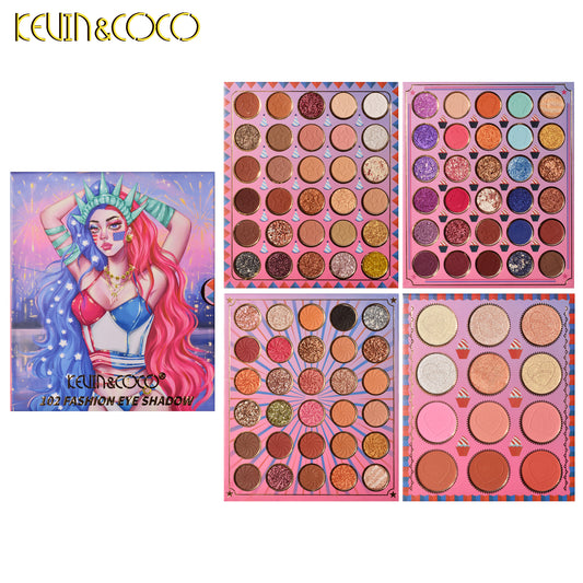 KEVIN & COCO - 102 Colors Freedom Girl Eyeshadow Palette Set