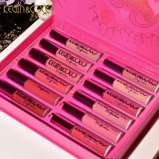 KEVIN & COCO - 12 Colors Cherry Pie Lip Gloss Set