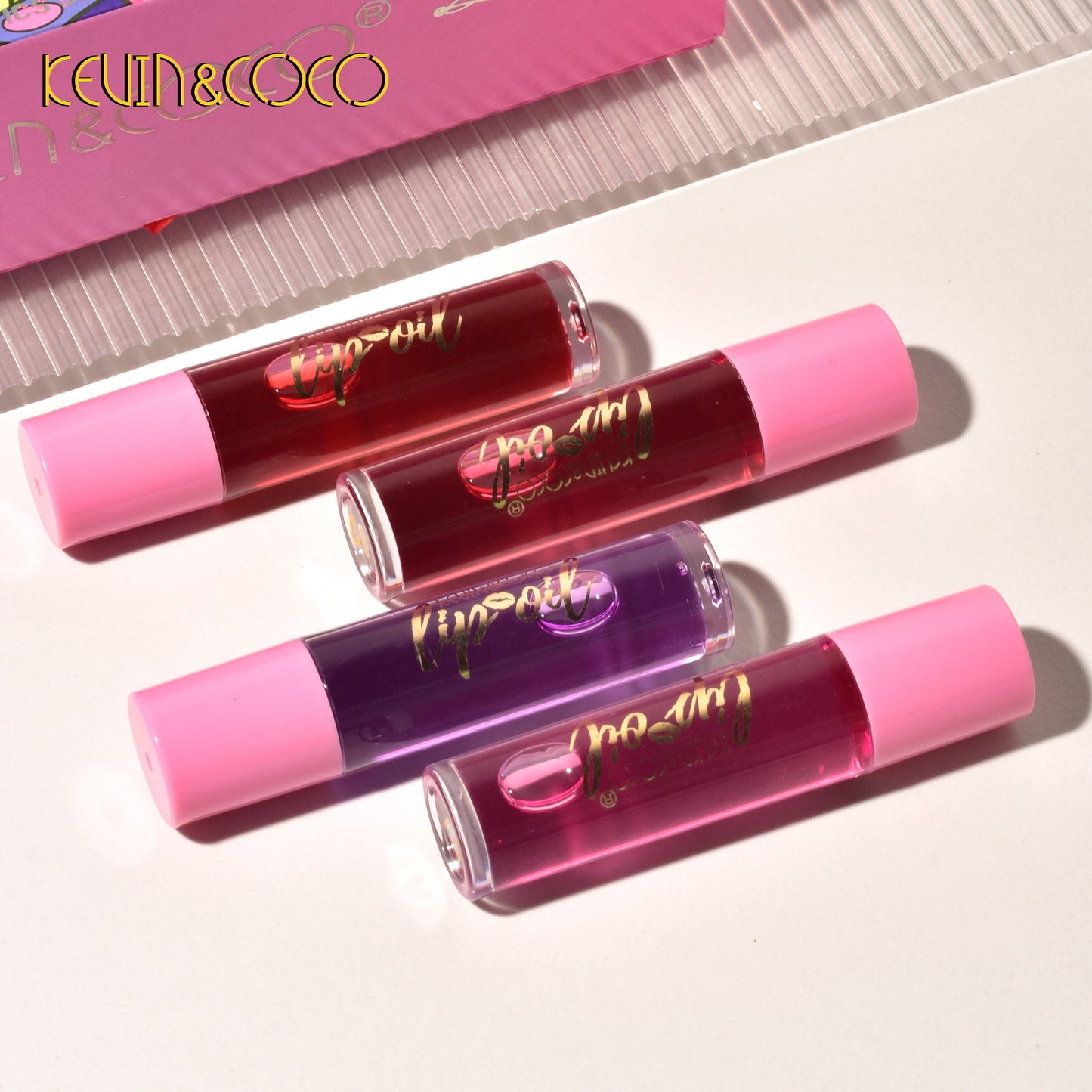 KEVIN & COCO - 15 Colors Pink Double Drawer Style Eyeshadow Palette Set