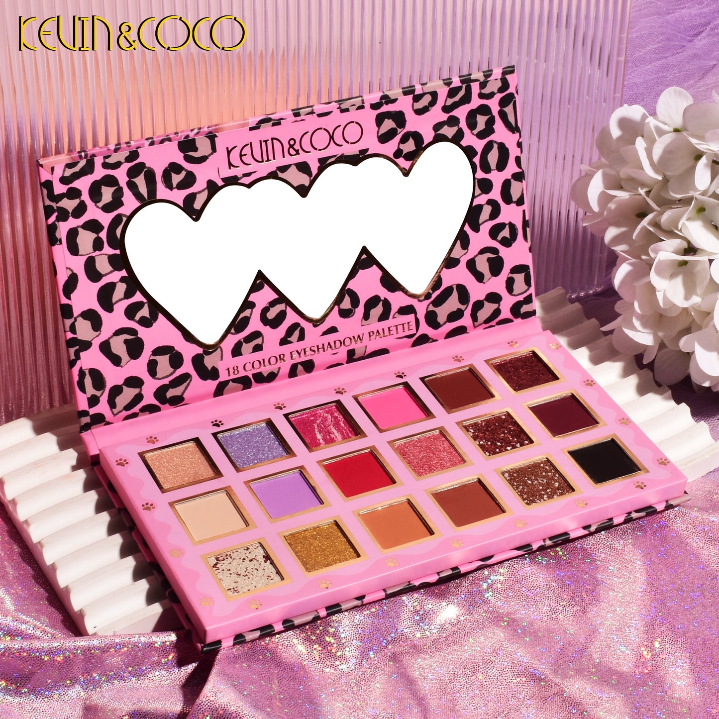 KEVIN & COCO - 18 Colors Leopard-Print Girl Eyeshadow Palette