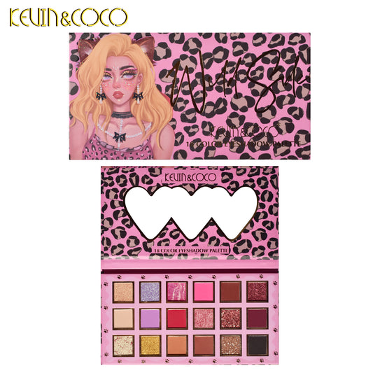 KEVIN & COCO - 18 Colors Leopard-Print Girl Eyeshadow Palette