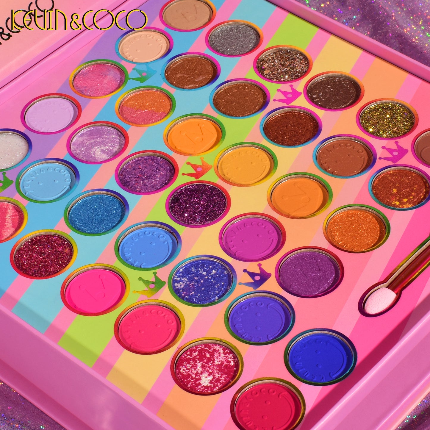 KEVIN & COCO - 43 Colors Crown Queen with Double Drawer and Cosmetic Set