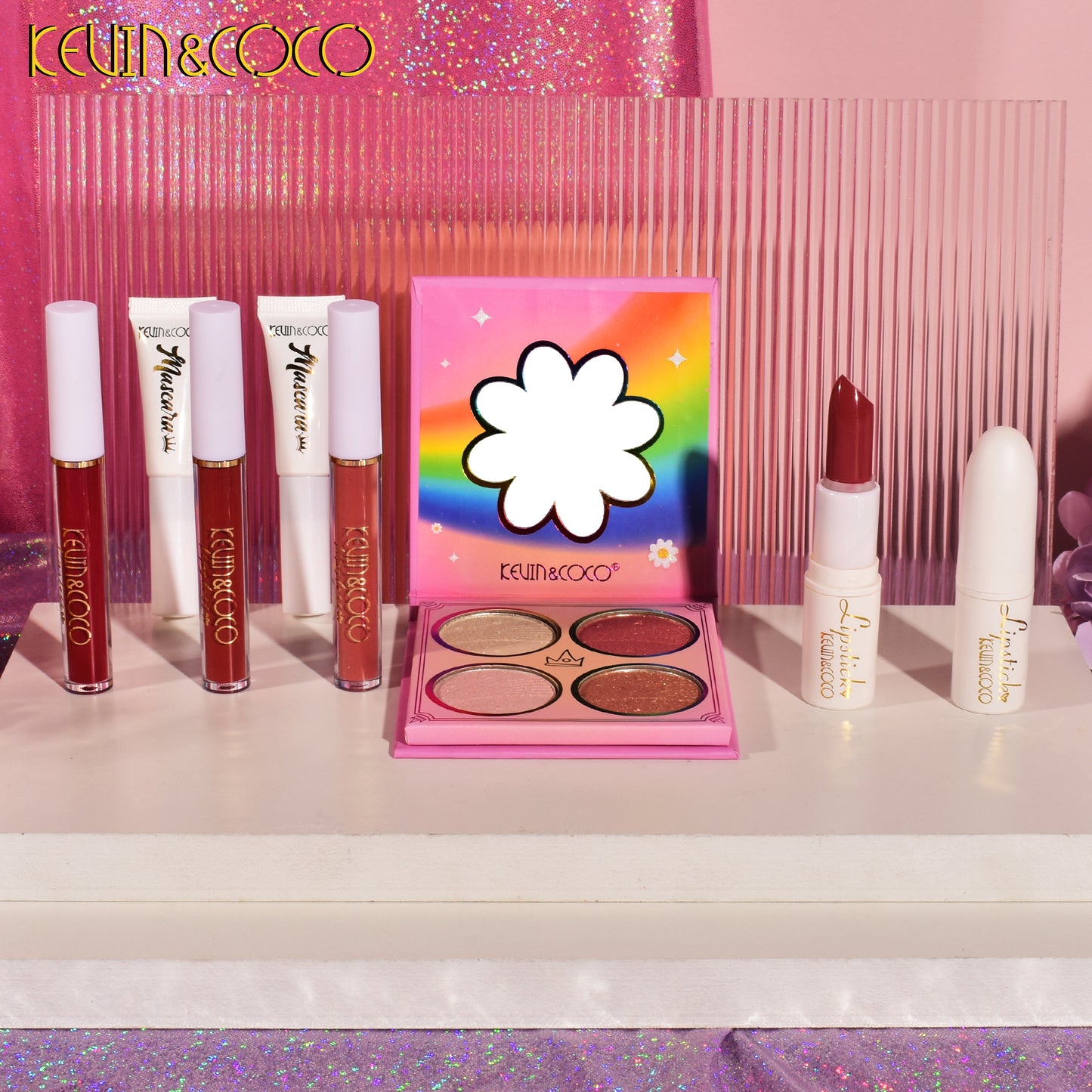 KEVIN & COCO - 43 Colors Crown Queen with Double Drawer and Cosmetic Set