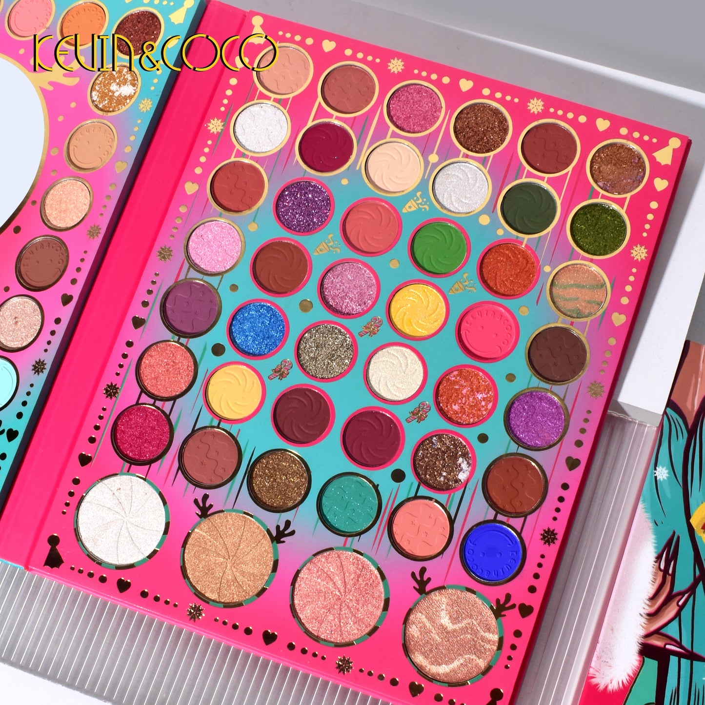 KEVIN & COCO - 72 Colors Christmas Green Bubble Eyeshadow Palette