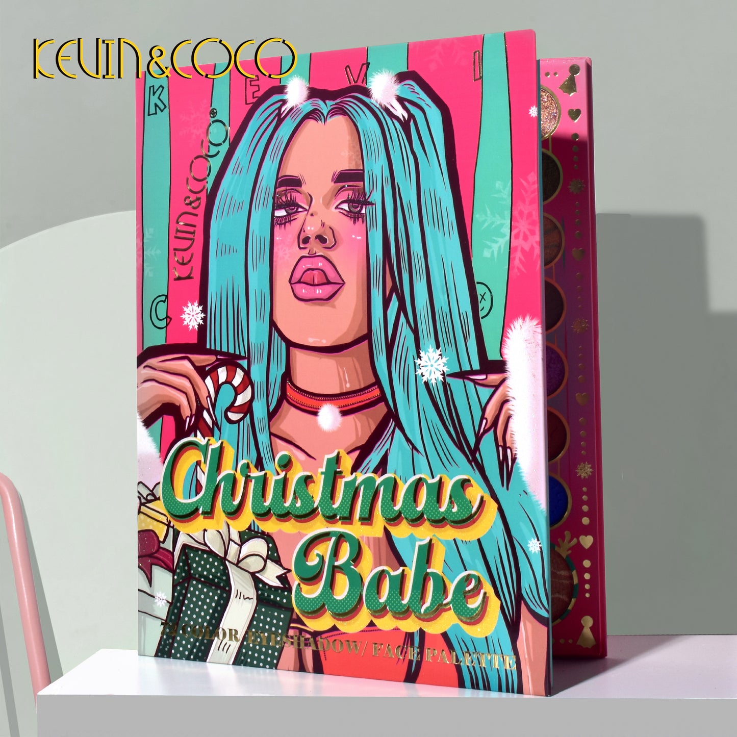 KEVIN & COCO - 72 Colors Christmas Green Bubble Eyeshadow Palette