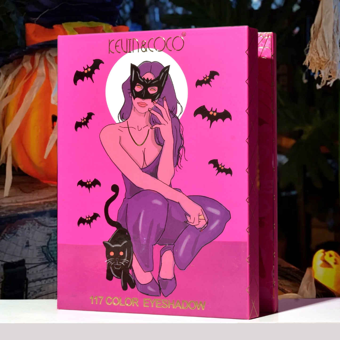 KEVIN & COCO - 117 Halloween Black Bat Colors Eyeshadow Palette