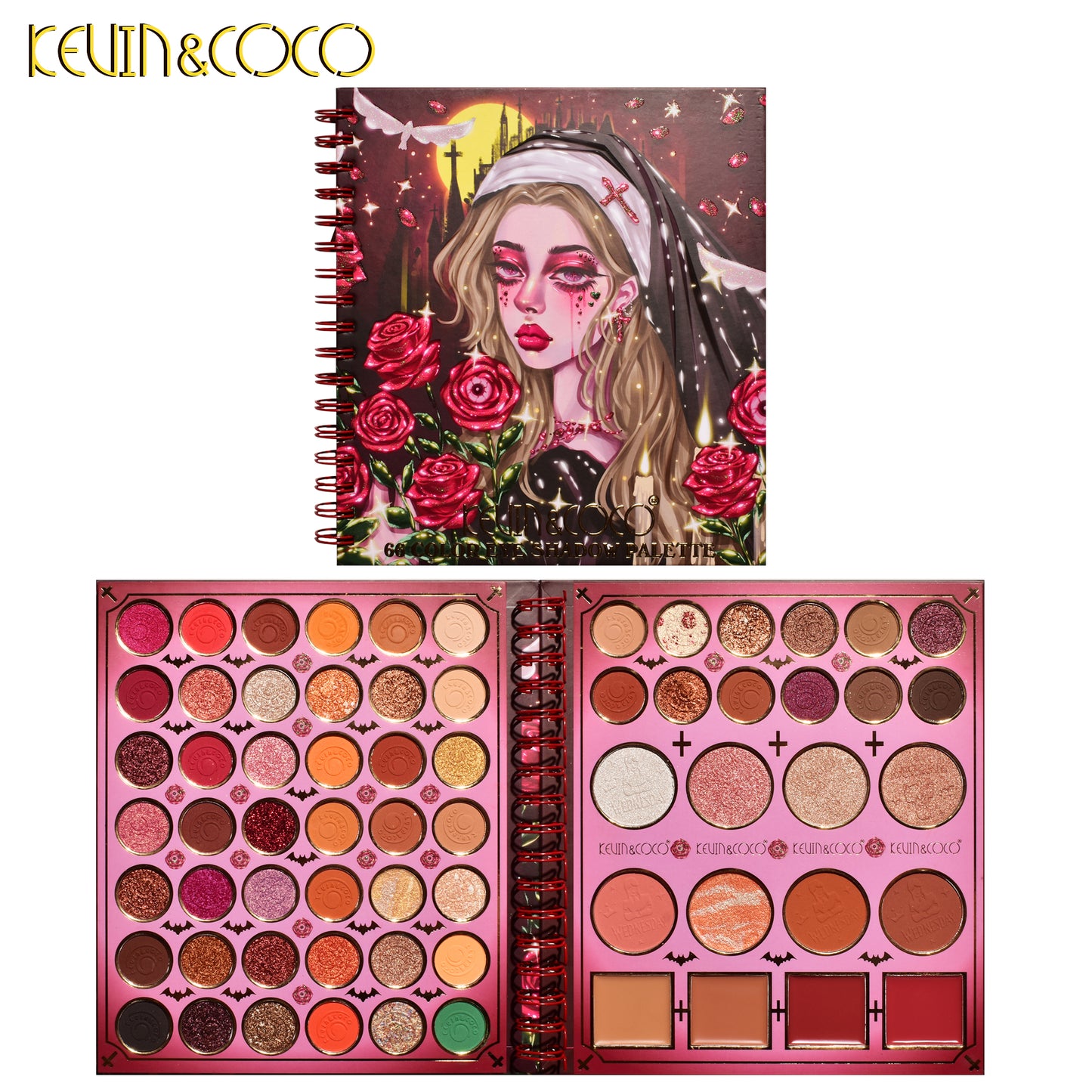 KEVIN & COCO - 66 Halloween Colors Moon Nun Eyeshadow Palette