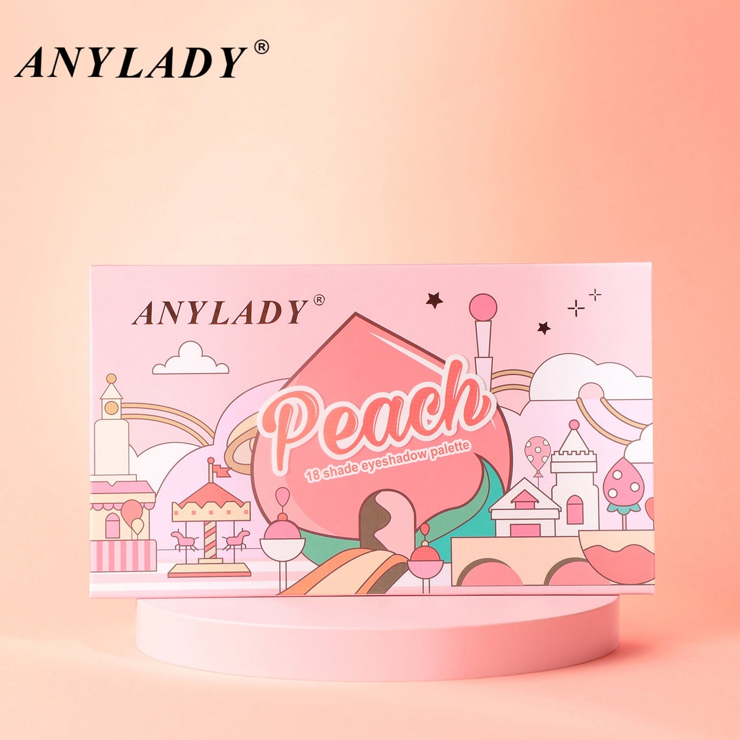 ANYLADY PEACH EYESHADOW PALETTE - 18 COLORS