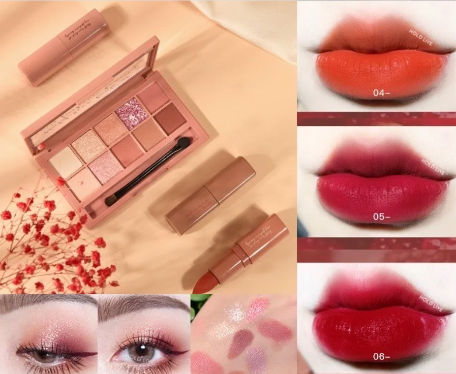 CHOCOCHOKE Makeup Gift Set: Eyeshadow Palette + 3 Lipstick
