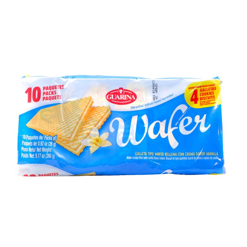 Wafer de Vainilla, Guarina, 10 Units