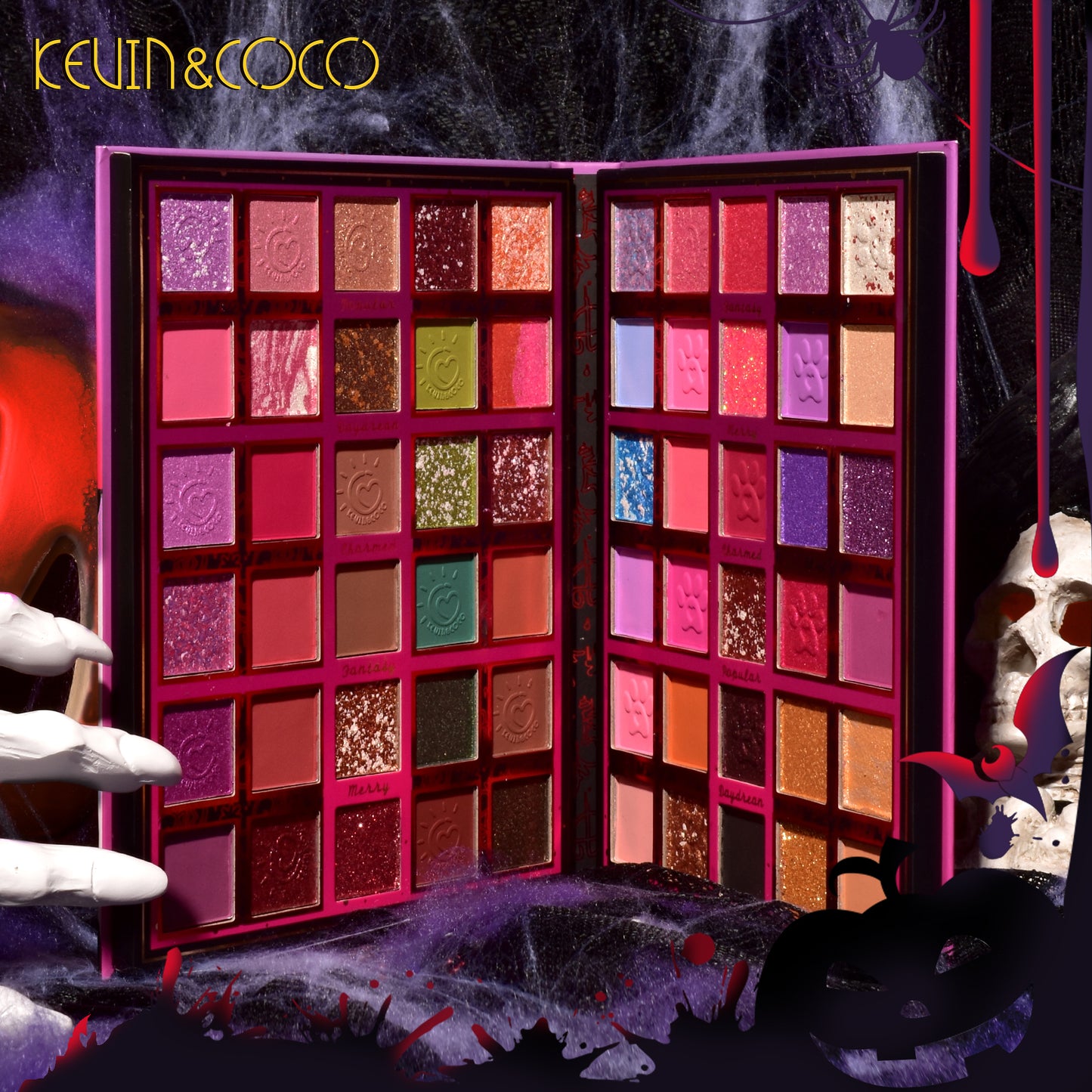 KEVIN & COCO - 60 Halloween Colors Moonlight Beauty Eyeshadow Palette