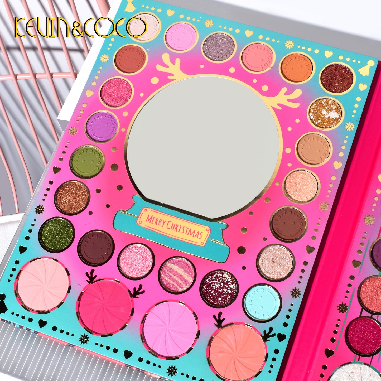 KEVIN & COCO - 72 Colors Christmas Green Bubble Eyeshadow Palette