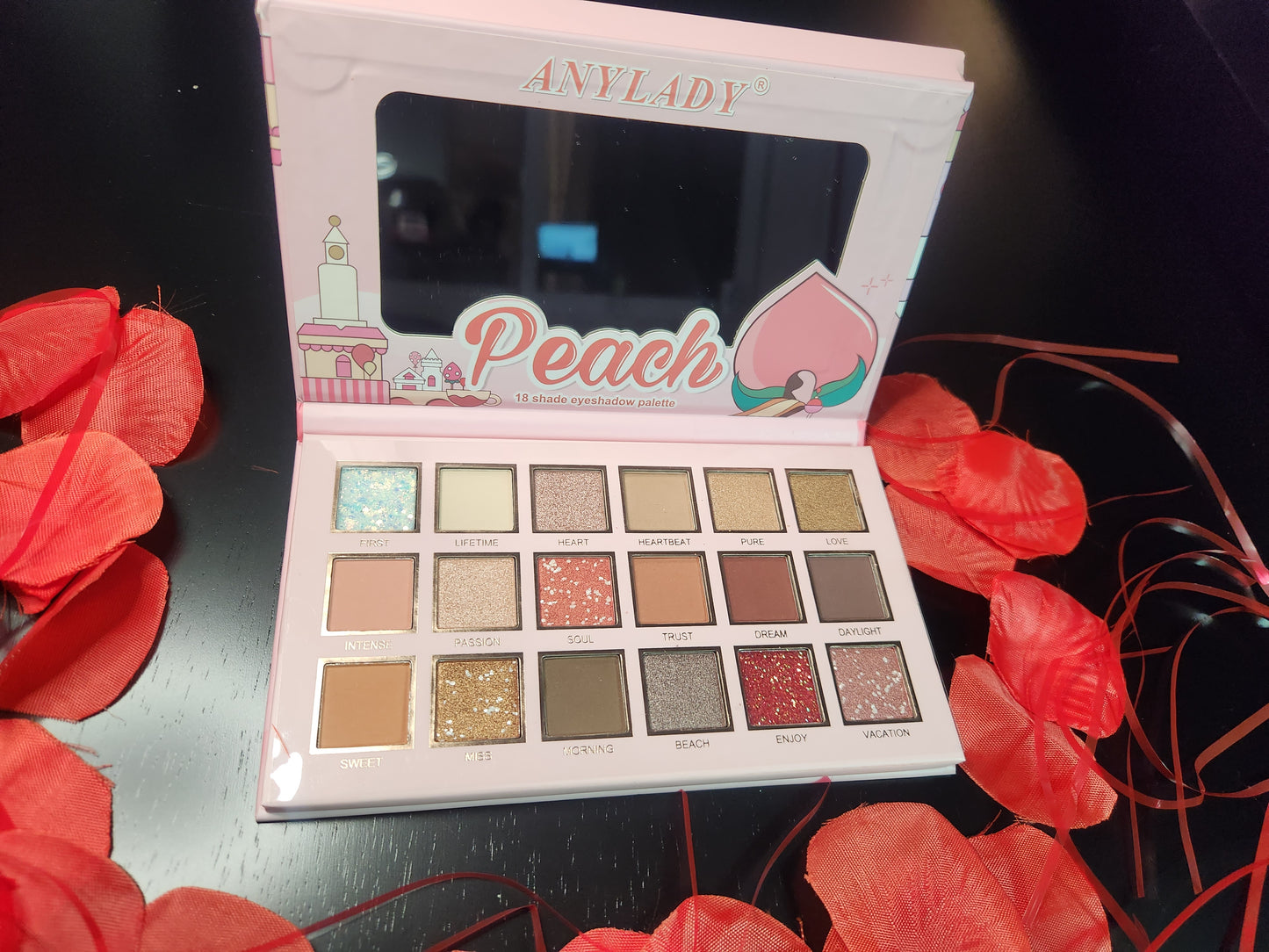 ANYLADY PEACH EYESHADOW PALETTE - 18 COLORS