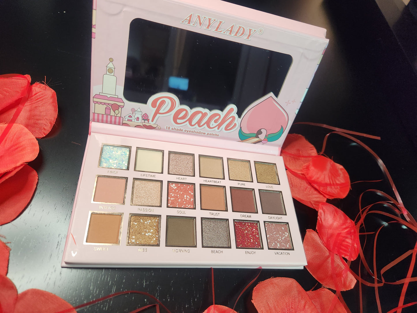 ANYLADY PEACH EYESHADOW PALETTE - 18 COLORS